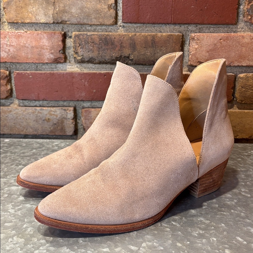 Free People Charm Double V Cutout Chelsea Suede Ankle Boots